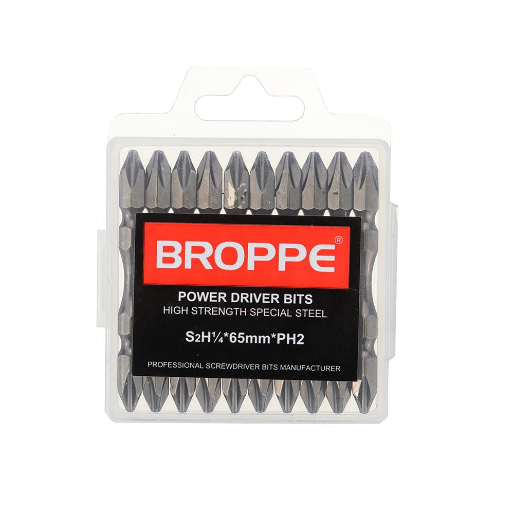 11Pcs 65mm PH2 S2 Alloy Steel Magnetic Double Head Electric Screwdriver Bit Set with B Type Magnetic Ring