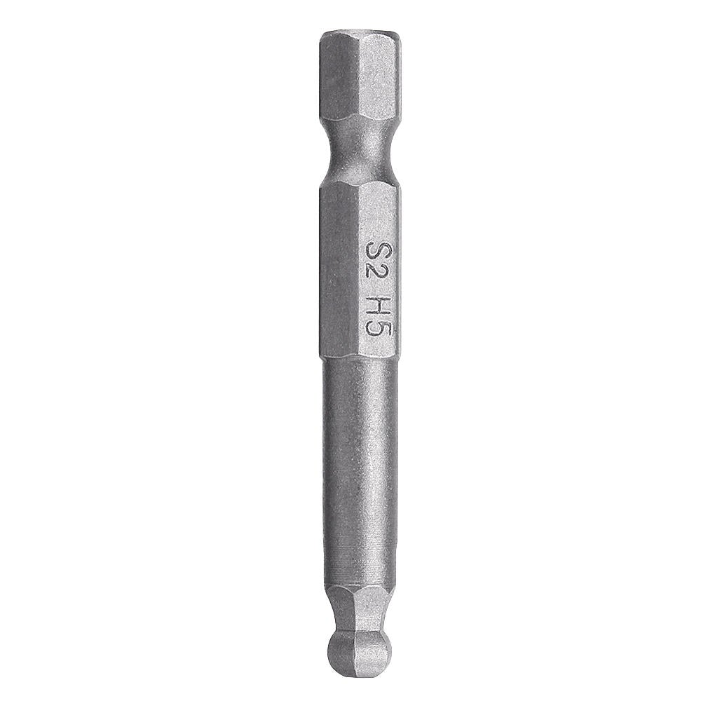8pcs 50mm S2 Magnetic Ball Screwdriver Bits H1.5/2/2.5/3/4/5/6/8 Screwdriver Hex Shank