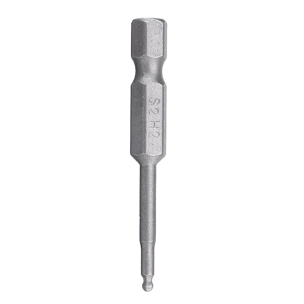 8pcs 50mm S2 Magnetic Ball Screwdriver Bits H1.5/2/2.5/3/4/5/6/8 Screwdriver Hex Shank