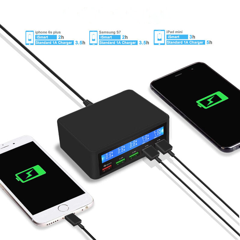 USB Mobile Phone Charger Real-time Dynamic of Intelligent LCD Digital Display Automatic Recognition Quick Charging