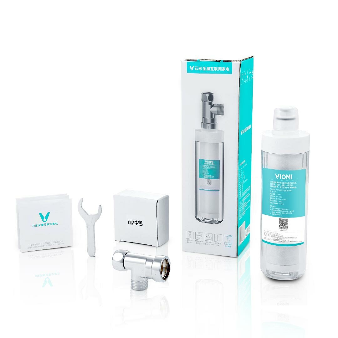 3 In 1 Pre-filter Pipe Connection Water Filter 5L/min Flow Rate for Kitchen Bathroom Transparent