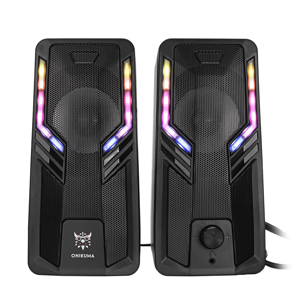 Computer Speaker 5W*2 Multimedia Speaker with 2.0 Channel Hi-Fi Sound 360 Surround Sound RGB Light