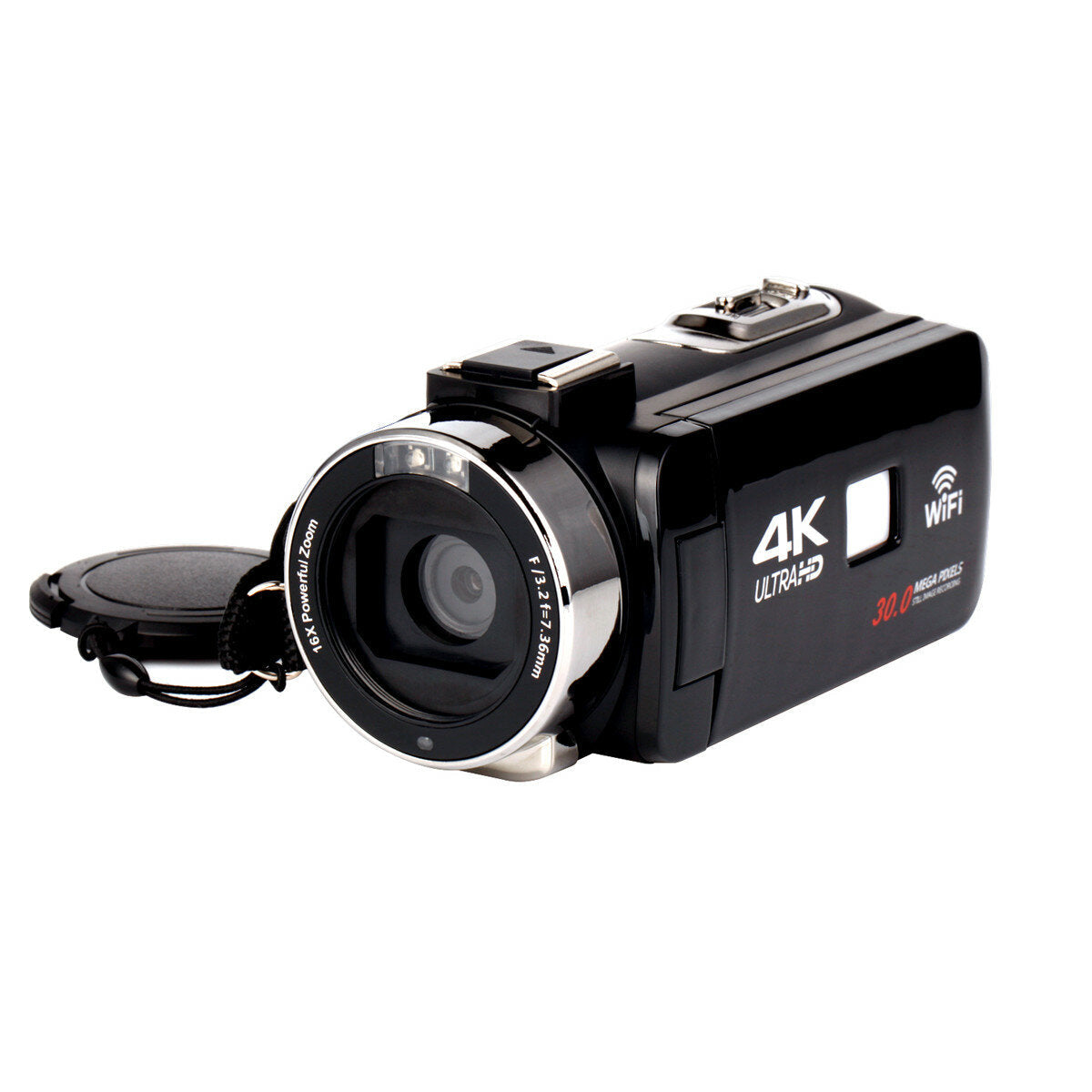 WiFi Ultra HD 1080P 16X ZOOM Digital 4K Video Camera DV Camcorder with Lens and Microphone