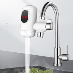 3000W 220V 3 Seconds Instant Tankless Electric Hot Water Heater Faucet Kitchen Fast Heating Tap with LED Digital Display