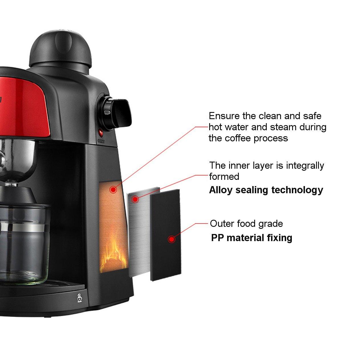 800W 50HZ 220V Coffee Maker Machine for Making Coffee Steam Milk Foam Maker