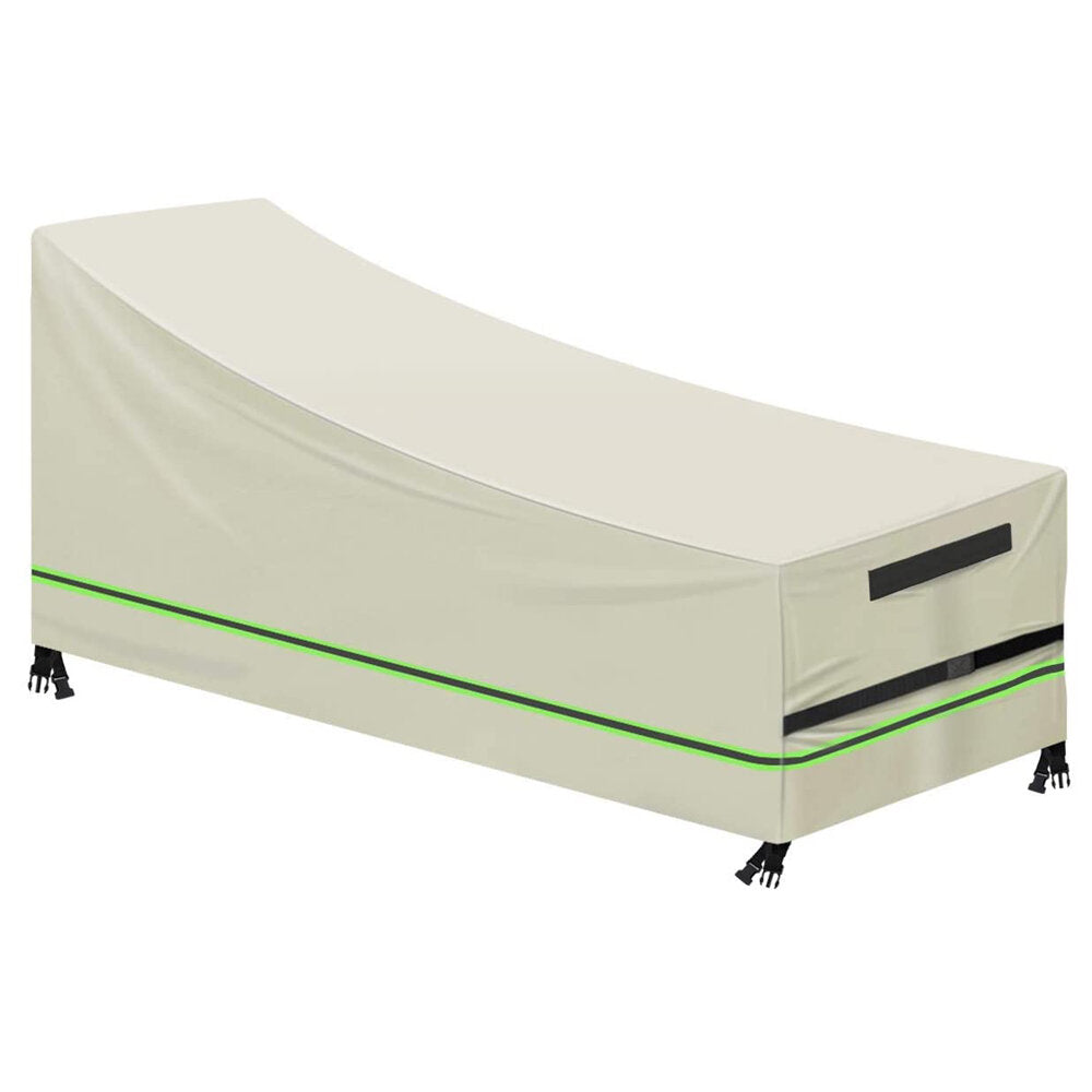 Lounge Chair Cover Furniture Cover Waterproof Dustproof Table Chair Protector with Handles Reflective Tape Strip Windproof Buckles