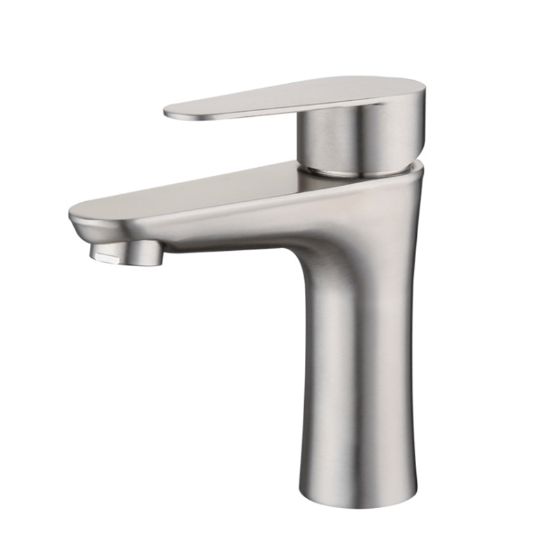 Stainless Steel Bathroom Basin Faucet Single Handle Hole Lead Free Hot And Cold Water Mixer Taps With Hoses