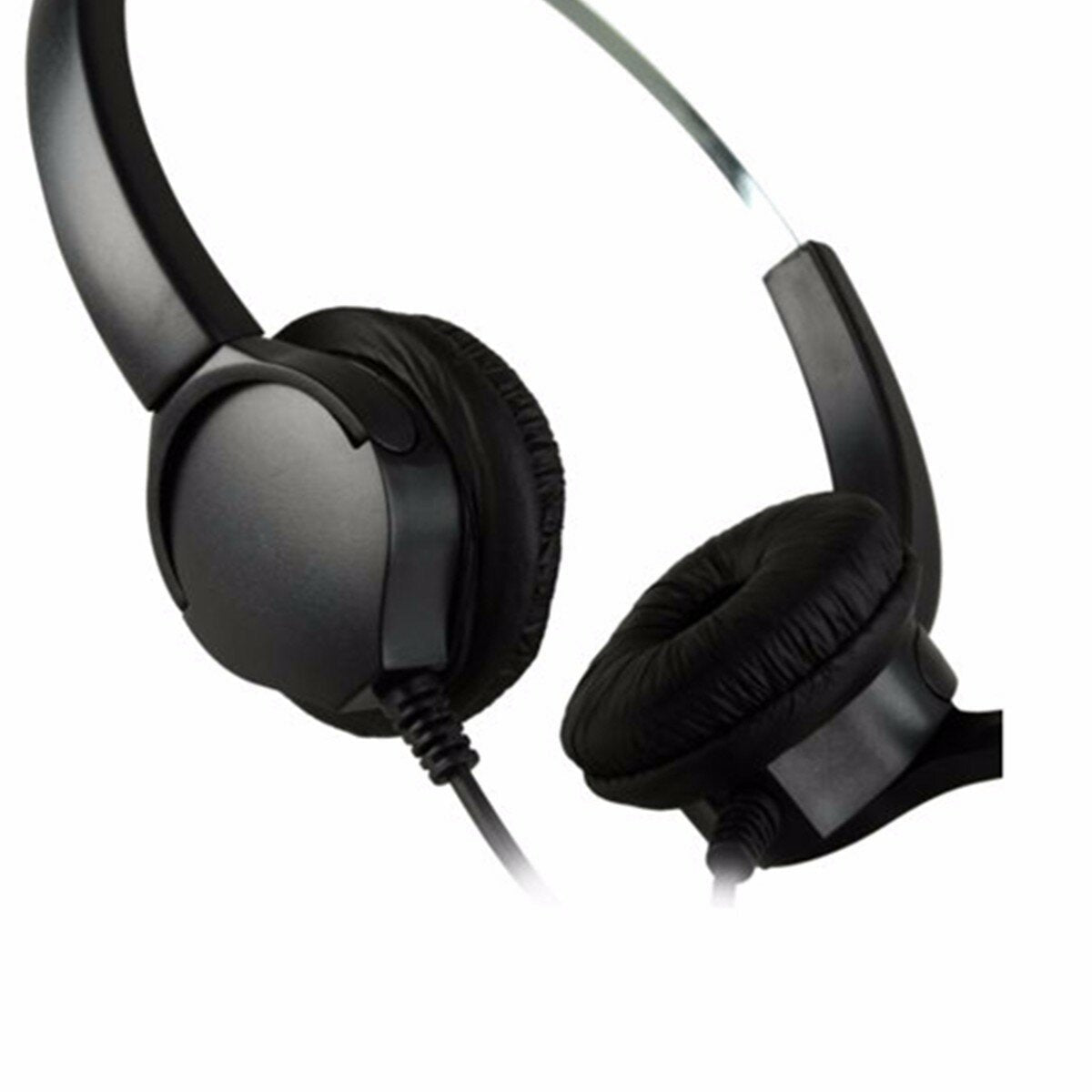 Hands-free Call Center Noise Cancelling Corded binaural Headset Headphone with Mic