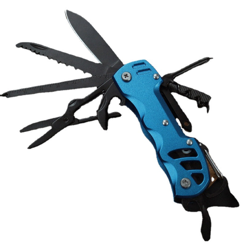 15-in-1 Multifunction Folding Knife EDC Survival Tools Saw Scissors Opener Carabiner Screwdriver Outdoor Camping Climbing Travel