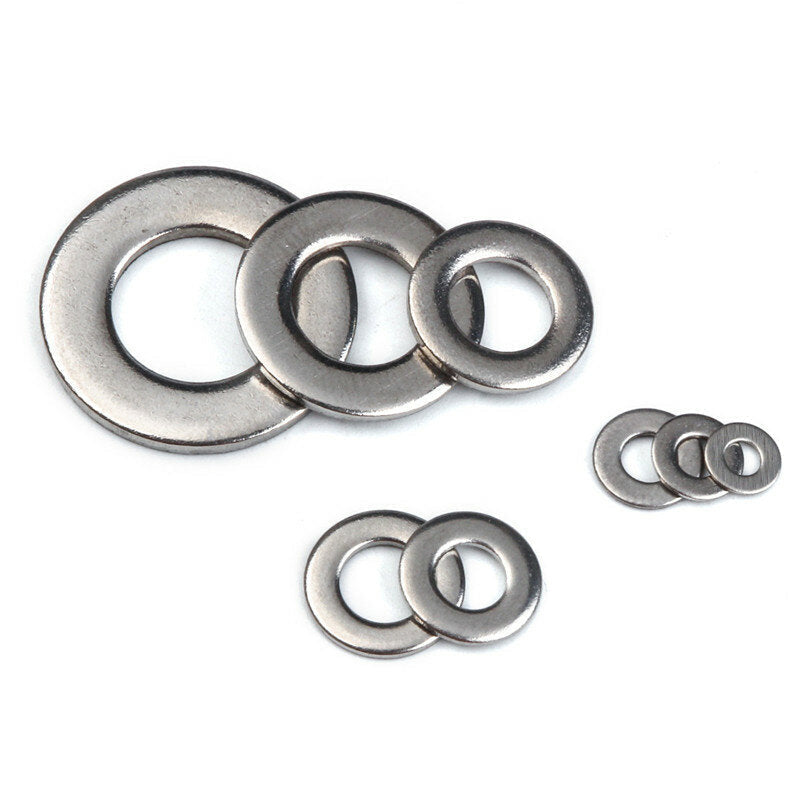 360Pcs 8 Sizes Stainless Steel Flat Washers Assortment Set M2/2.5/3/4/5/6/8/10