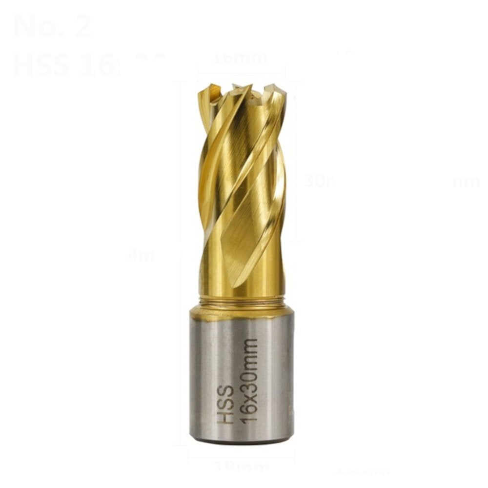 HSS Hollow 12-42mm Cutting Diameter Titanium Coated Core Drill Bit For Metal Cutting Weldon Shank Magnetic