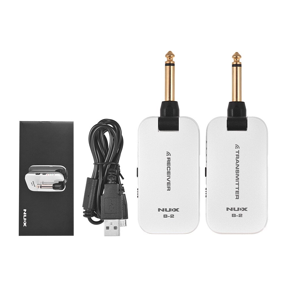 2.4G 4 Channels Rechargeable Wireless System Transmitter & Receiver For Guitar Bass