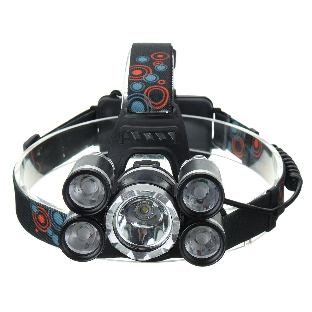 2500LM T6+4xXPE Headlamp 4 Modes 90 Adjustable Waterproof Work Light