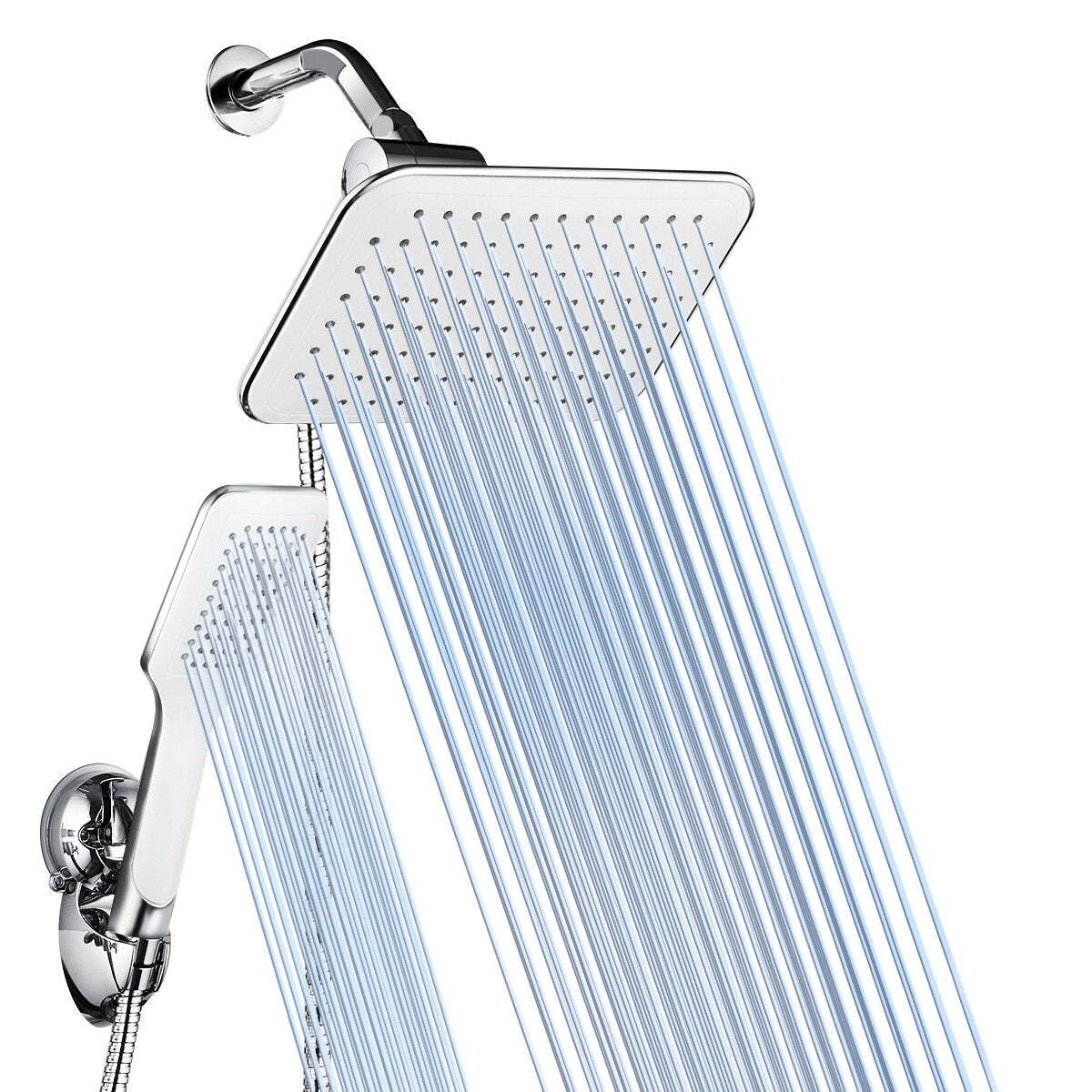 6Pcs 8 Inch Rainfall Shower Head Setting Large Angle-adjustable Set