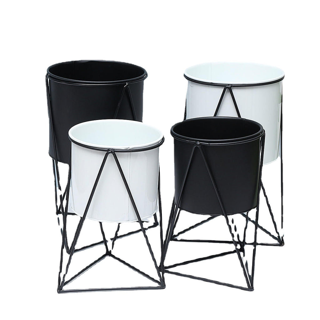 Geometric Metal Flower Pot Stand Chic Indoor Garden Plant Holder Display Planter