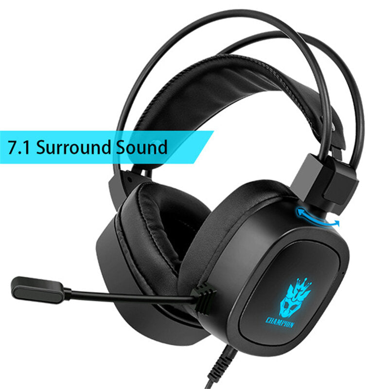Gaming Headset 7.1 Virtual 3.5mm USB Wired Earphones RGB Light Game Headphones Noise Cancelling with Microphone