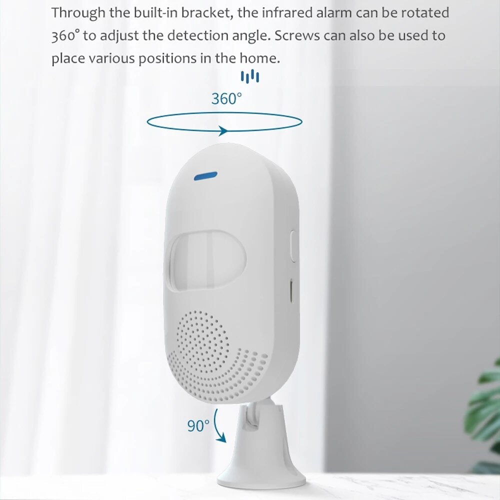 WIFI Independent Infrared Detection Alarm PIR Motion Detector Sensor for Home Security Work With Alexa