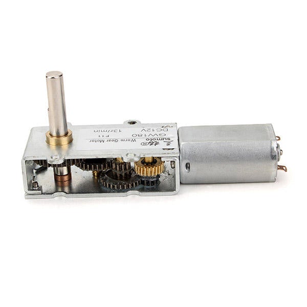 Low Speed High Torque Turbo Motor DC 12V 13rpm Worm Gear Reducer