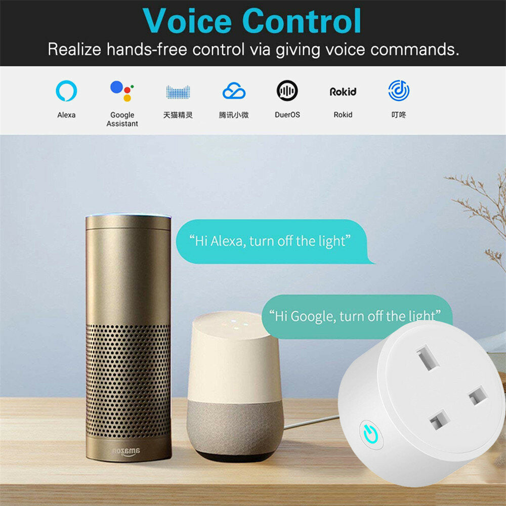 WIFI Remote Control 16A Smart Timer UK Socket Compatible With Tuya APP Alexa Google Home