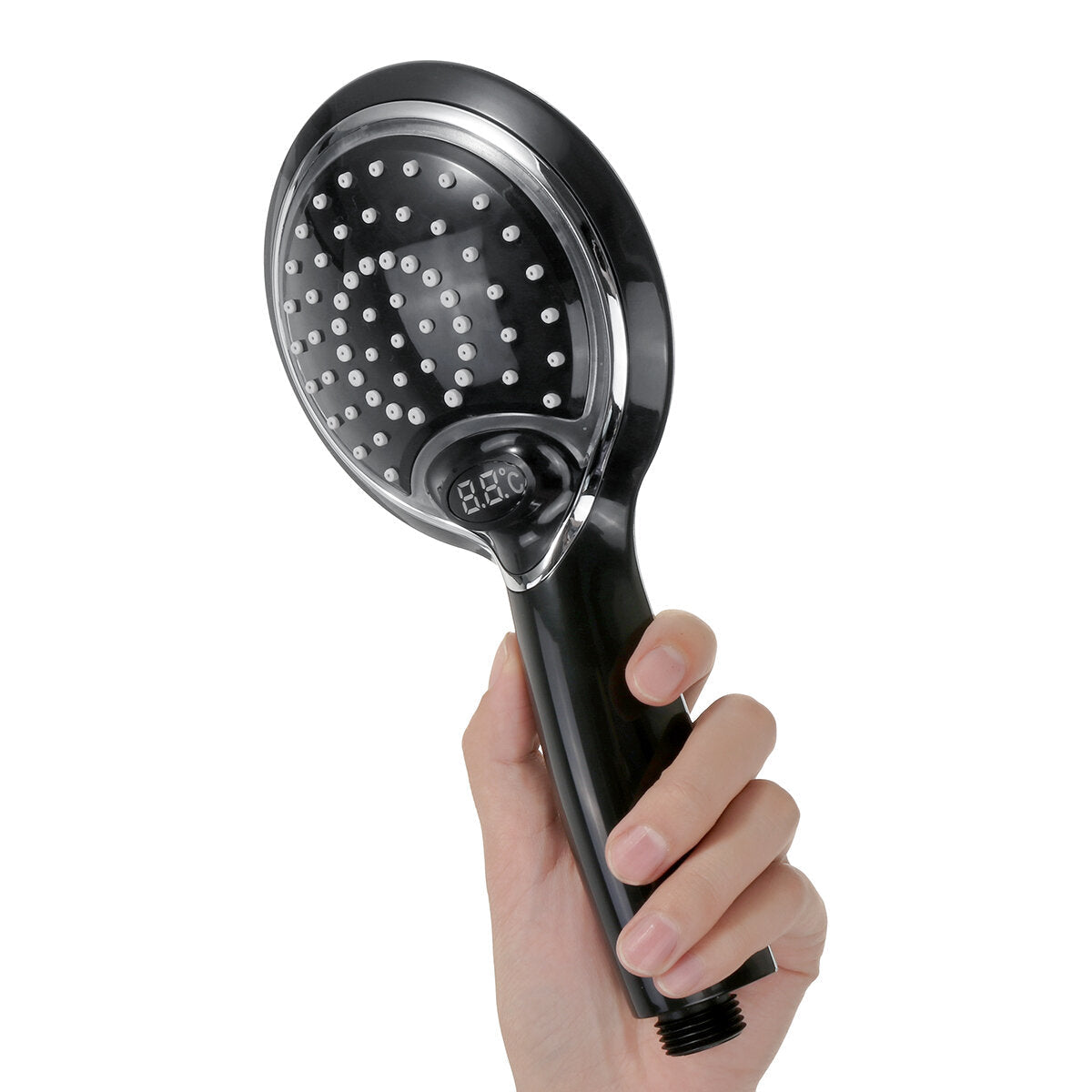 LED 3 Colors Light Digital LCD Display Temperature Control Shower Head