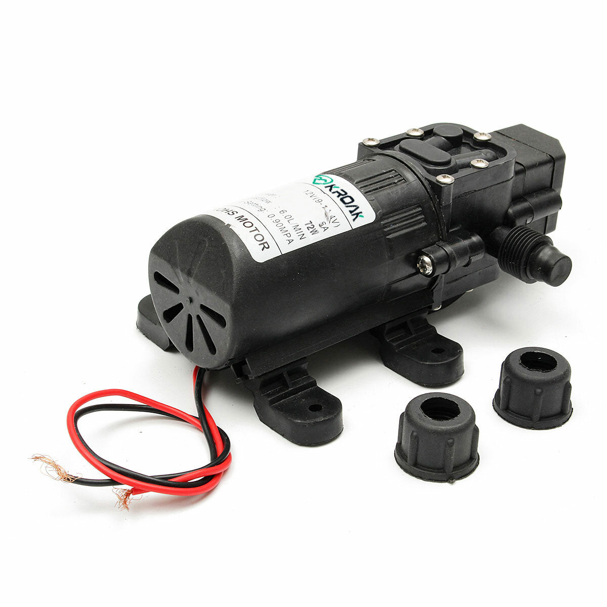 130PSI 6L/Min Water High Pressure Diaphragm Pump Self-Priming Caravan Camping Boat