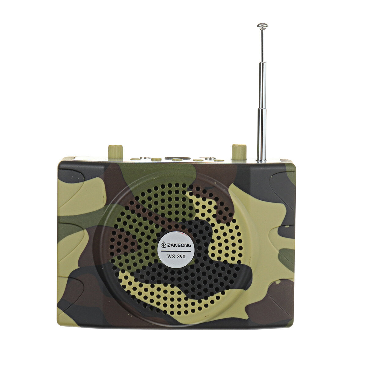 Rechargeable Camouflage Hunting 25W Speaker Sound Decoy 100Hz-10KHz FM Radio MP3 Player with Remote Control for Hunting Meeting Tour Guide