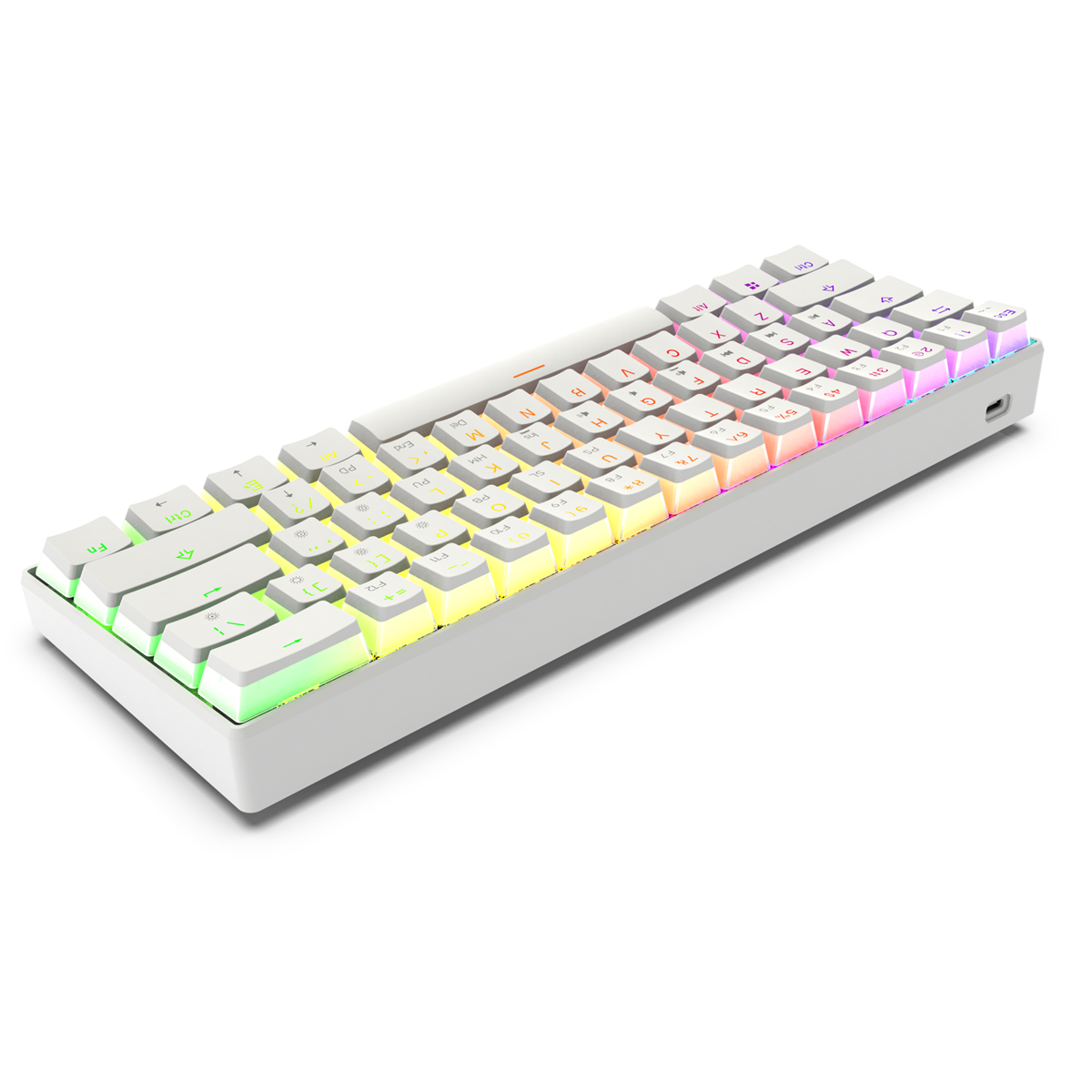 Wired Mechanical Keyboard Optical Switch Pudding Keycaps RGB 61 Keys Hot Swappable Gaming Keyboard New Version