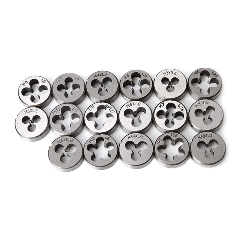 40Pcs Tap Die Set Hand Thread Plug Taps Threading Tool Screw Wrench Dies Kit With Storage Case