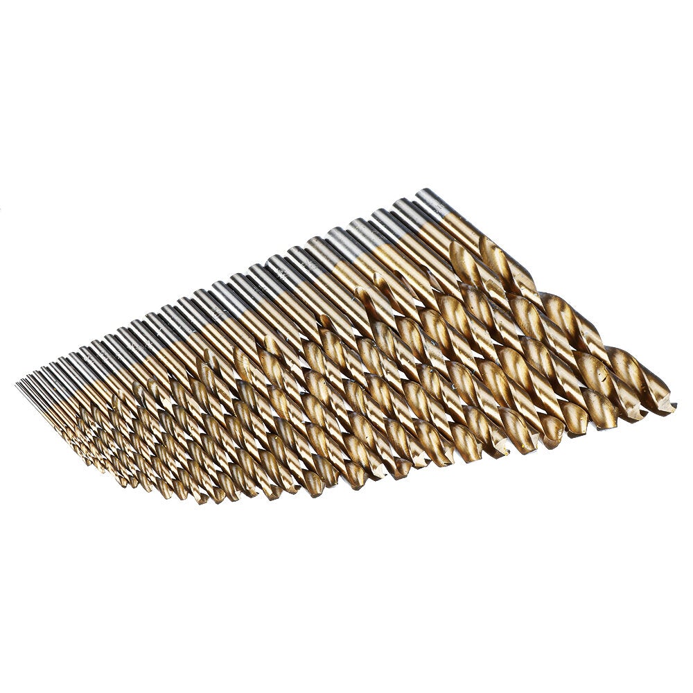 21/29/115 Pcs Titanium Coating Quick Change Twist Drill Set Individual HSS Drill Bits 1/16"-1/2" #60-#1 A-Z Round Shank Drill Set