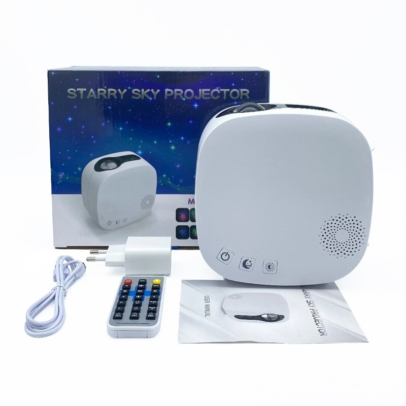 Sky Projector Bluetooth Music Speaker LED Night Light Projector Galaxy Nebula Ocean Star Projector Moon Night Lamp