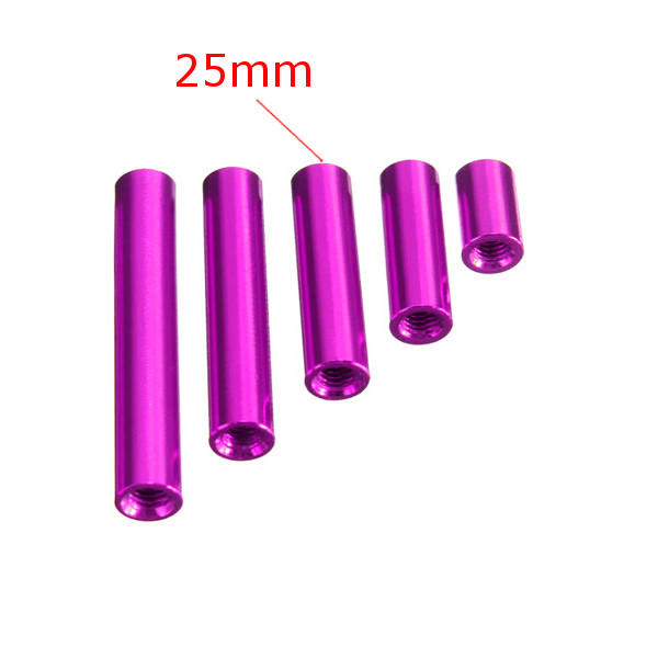 M3 Aluminum Alloy Standoff Studs 10-35mm Purple Round PCB Board Standoffs 10pcs