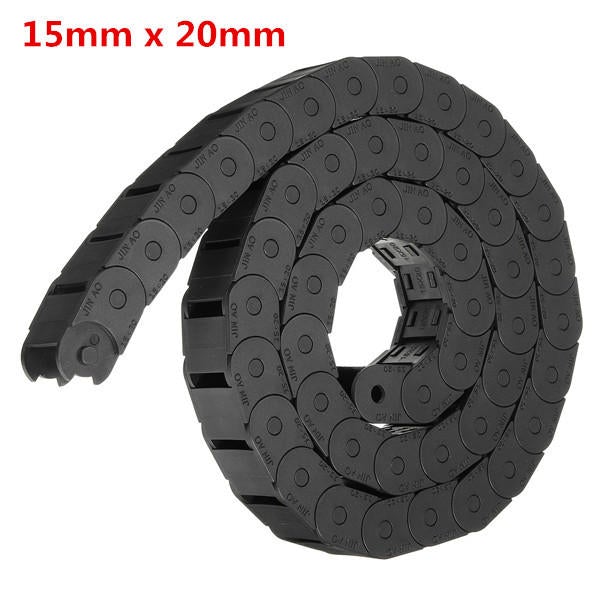 15mm x 20mm Plastic Cable Semi-closed Drag Chain Wire Carrier Length 1000mm