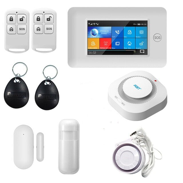 WiFi GSM GRRS Wireless Alarm System WiFi Intruder Security Alarm Kit APP Control for Android and iOS Smart Phone