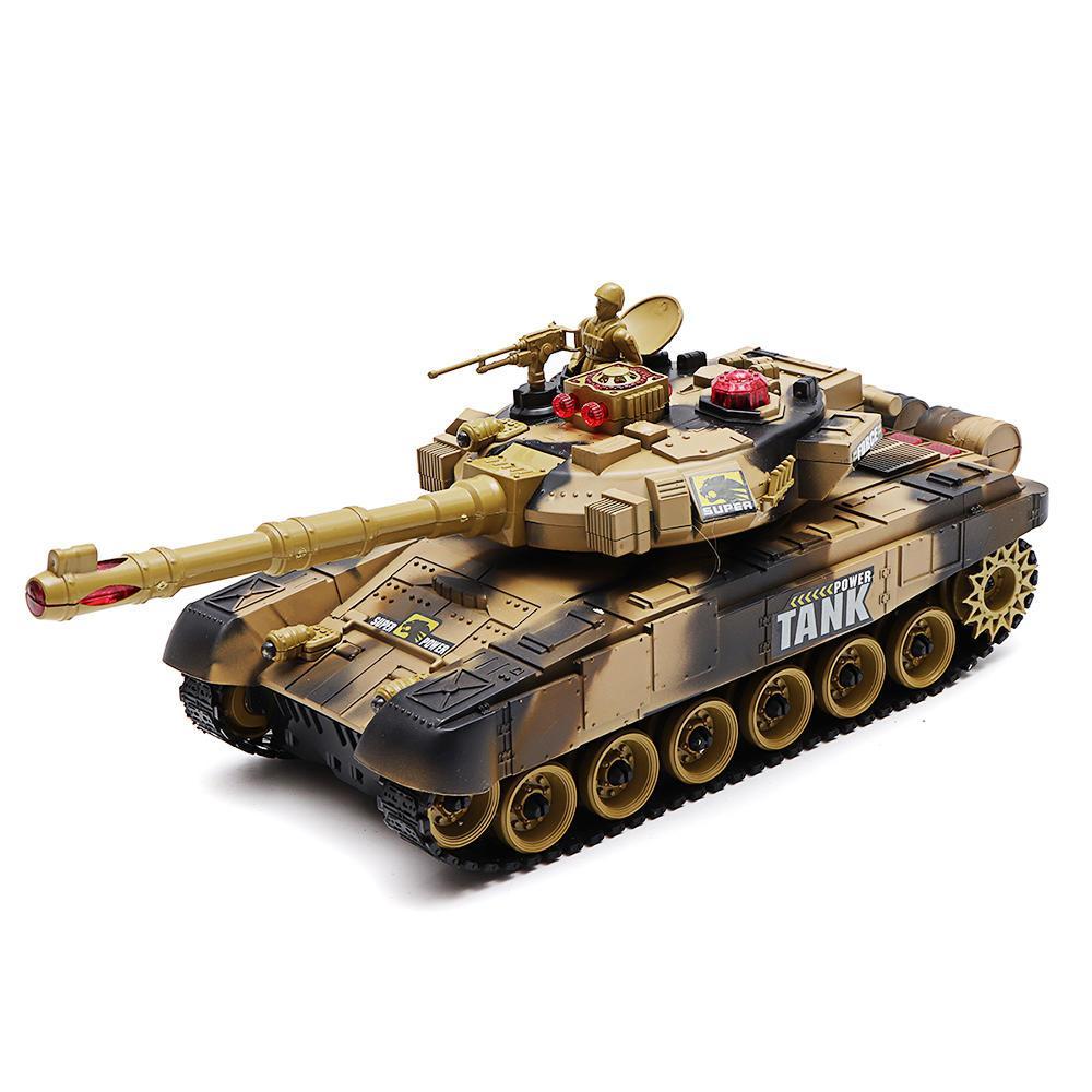 Plastic 2.4G 10CH RC Tank With Light Sound RC Car Toys