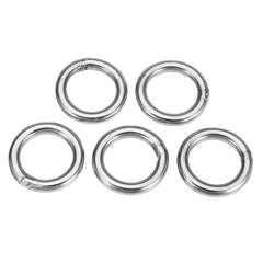 5Pcs 5x30mm 304 Stainless Steel Round O Ring Welded Marine Rigging Strapping Hardware