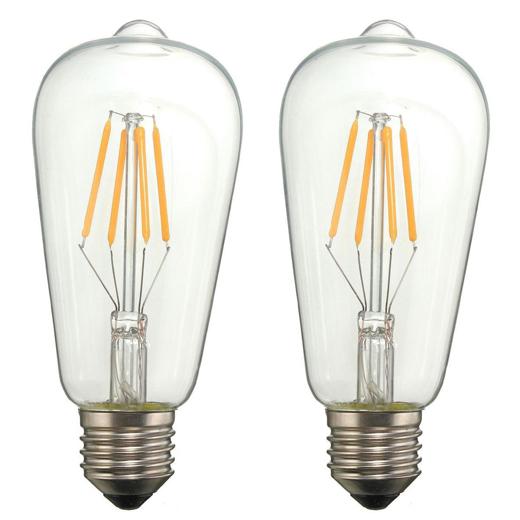 Dimmable Vintage Retro E27 4W LED COB Warm White Filament Edison Bulb 110V 220V