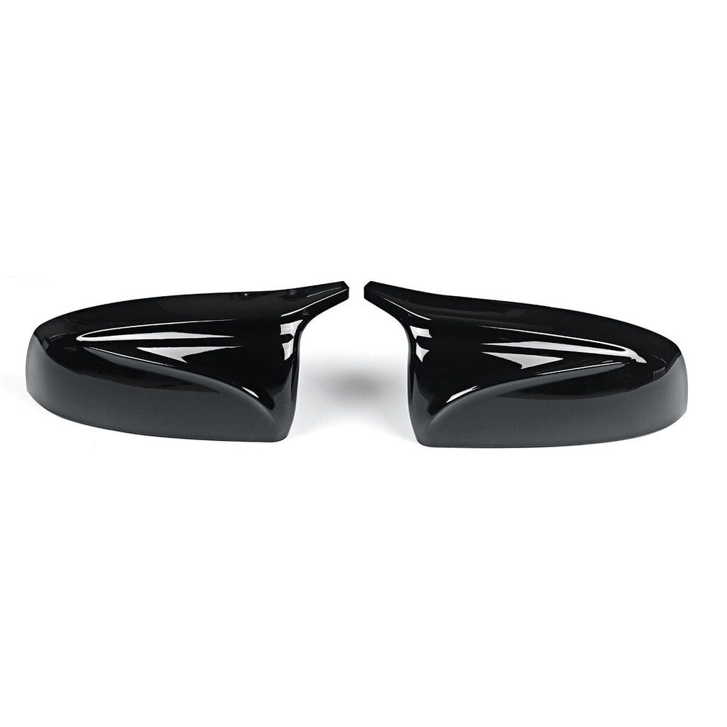 Glossy Black M Style Rear View Mirror Cap Cover Replacement Pair