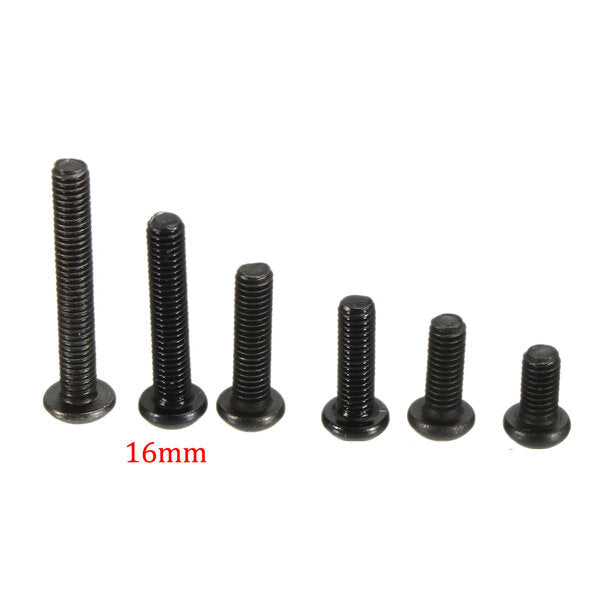 M3CH1 100Pcs M3 Carbon Steel Button Head Hex Socket Cap Screw Bolt Metric Allen Bolt