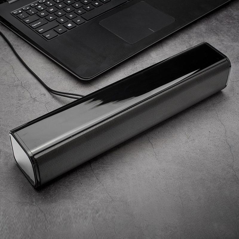 Dual Speaker Function Black Strip Subwoofer USB2.0 Computer Speaker