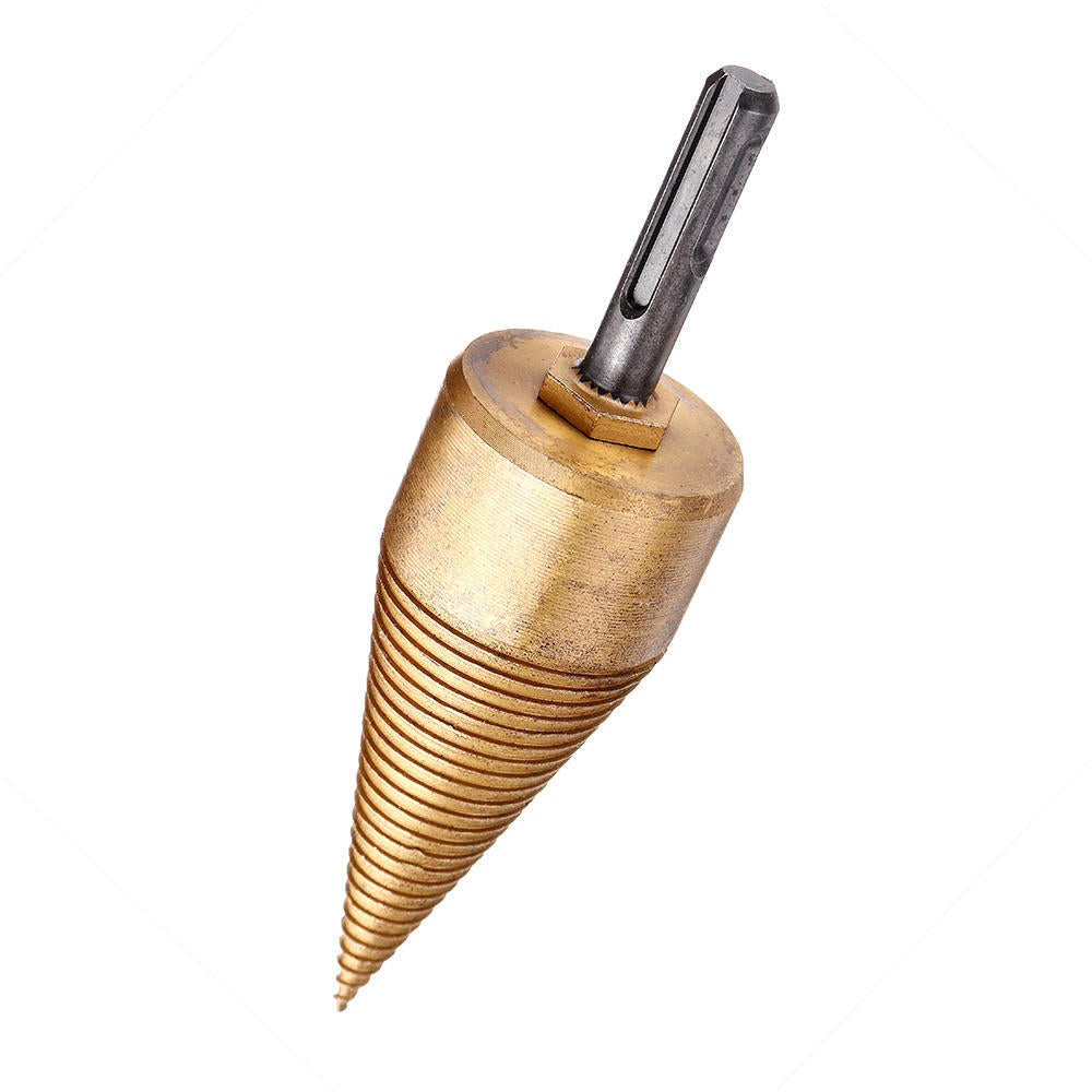 32/42mm Titanium Coated HSS Firewood Splitter Drill Bit Wood Drilling Tools Chopper Breakers