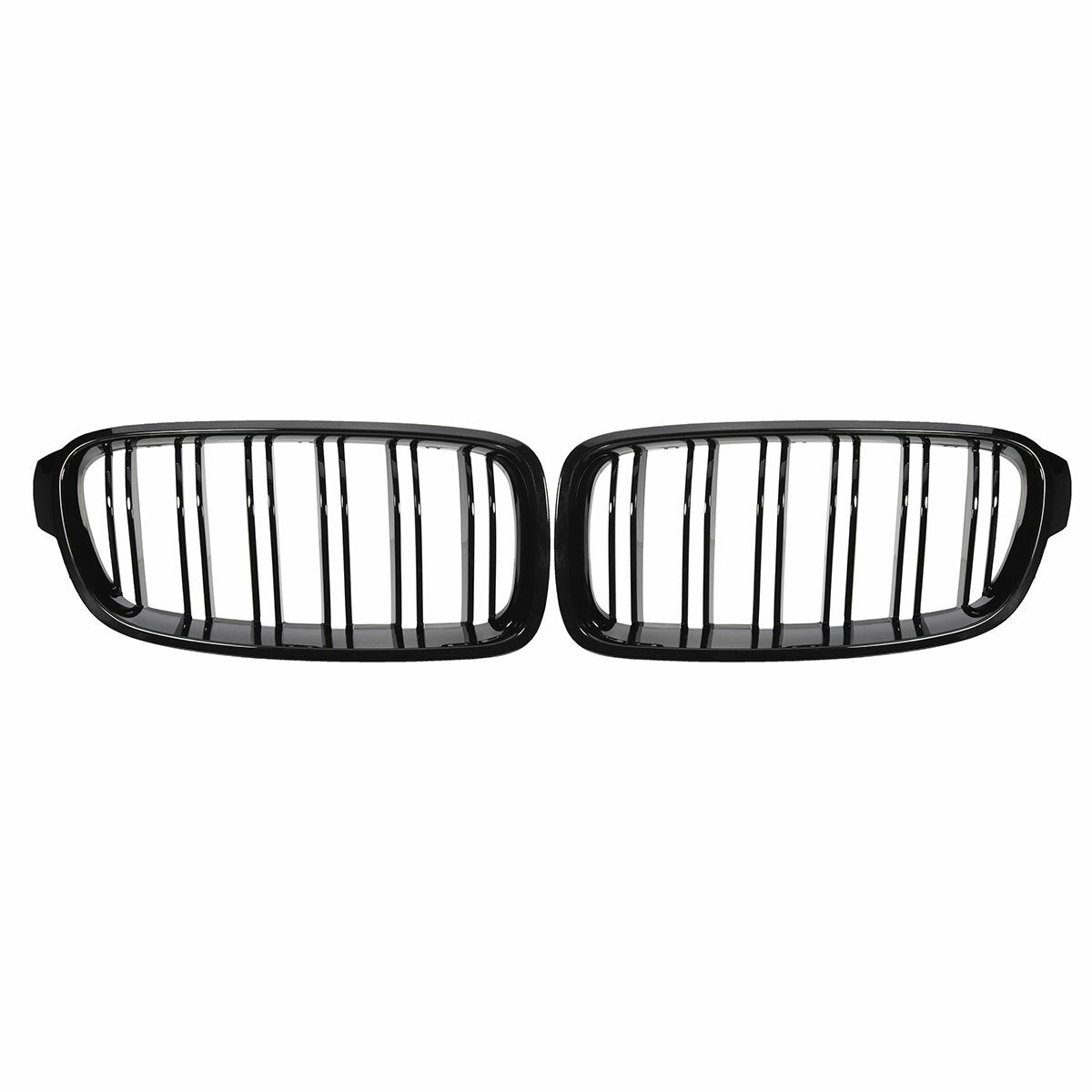 2PCS Gloss Black Front Car Grilles Automobile Auto