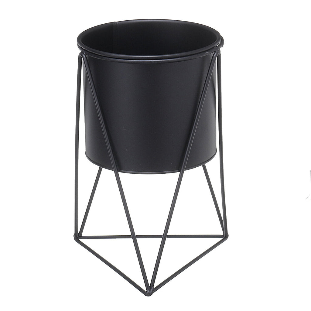 Geometric Metal Flower Pot Stand Chic Indoor Garden Plant Holder Display Planter