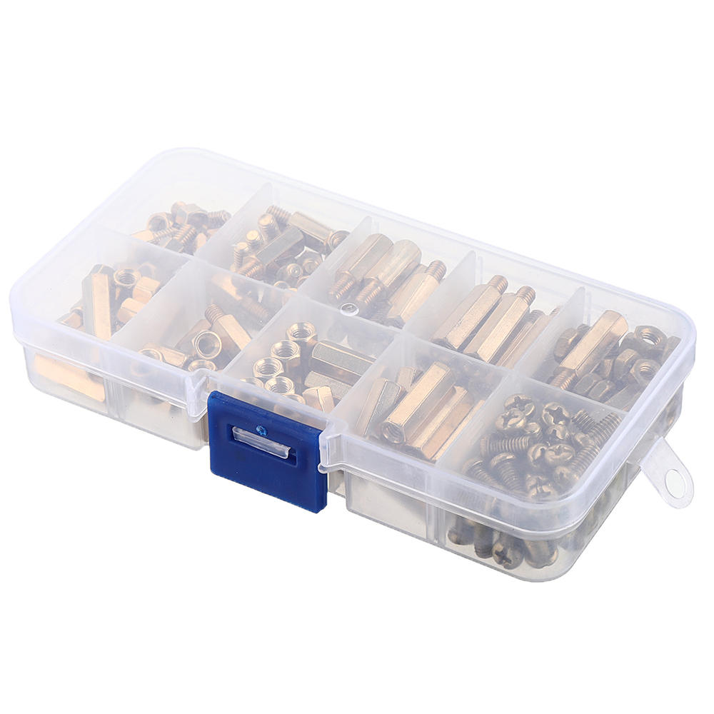 M4BH2 180Pcs M4 Male-Female Brass Hex Column Standoff Support Spacer Pillar for PCB Board