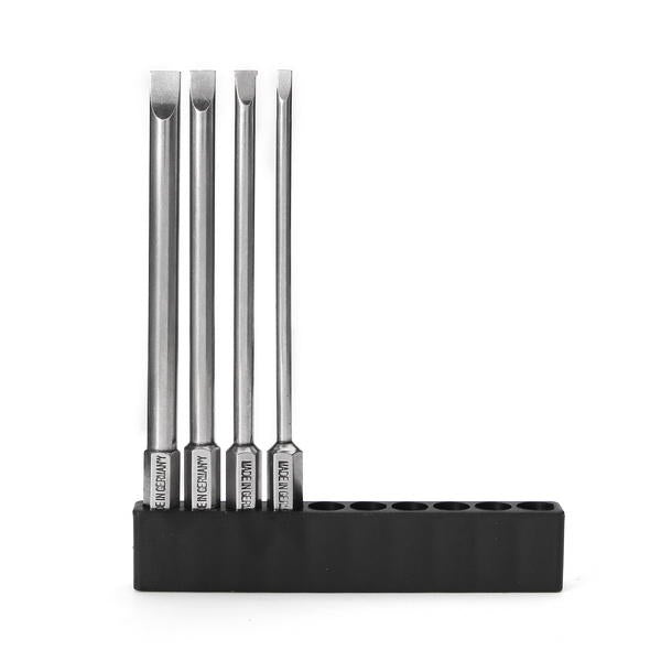 4pcs 100mm Magnetic 3.0-6.0mm Flat Head Slotted Tip Screwdrivers Bits
