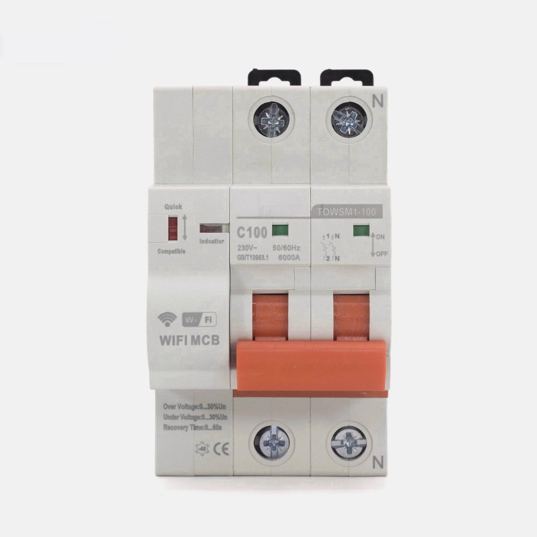 WiFi Circuit Breaker Timer Remote Control with Overload and Overvoltage/Undervoltage Protection Intelligent Reclosing Switch