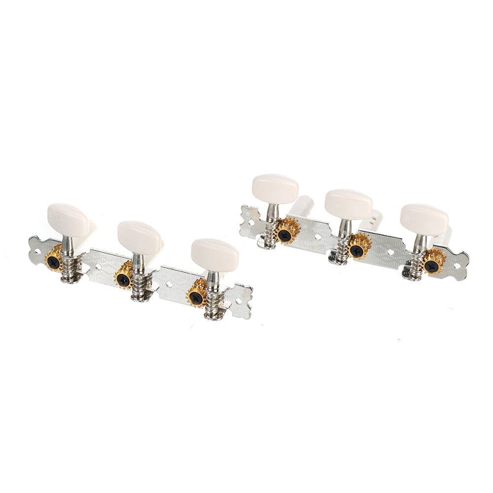 2Pcs Acoustic Classical Guitar Tuning Pegs Machine Heads Tuners Guitar Parts White