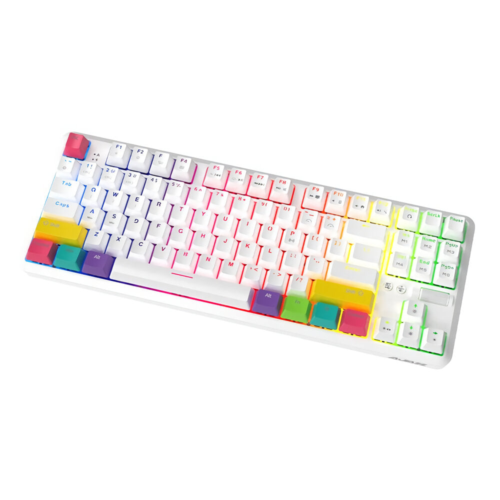 87 Keys Mechanical Keyboard RGB Wireless Bluetooth + Type-C Wired Dual Mode Mechanical Switch Gaming Keyboard