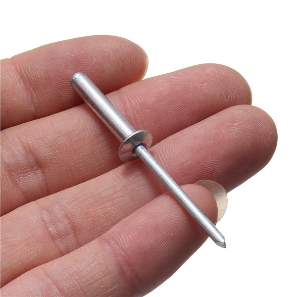 M4 Aluminium Open End Blind Rivets Dome Head with Break Pull Mandrel 100Pcs