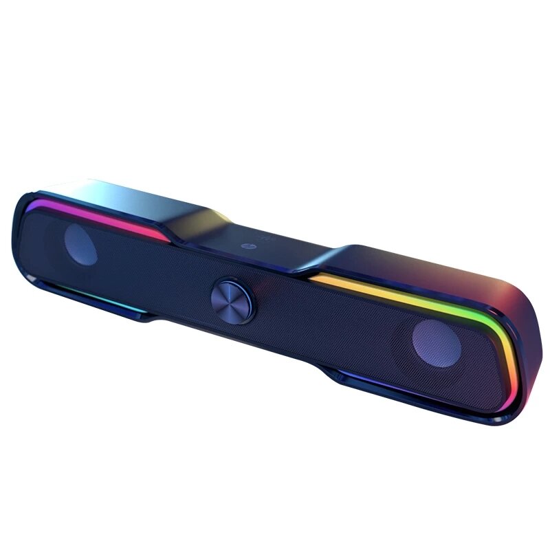 Wired Speaker SoundBar LED Light Stereo Bass Subwoofer Audio AUX Speaker Surround Sound Bar Box for Computer TV PC Laptop