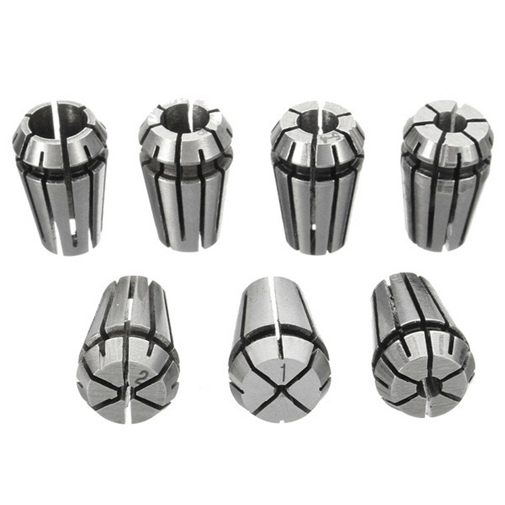 7Pcs ER11 1-7mm Spring Collets with ER11A 5mm Motor Shaft Holder Extension Rod